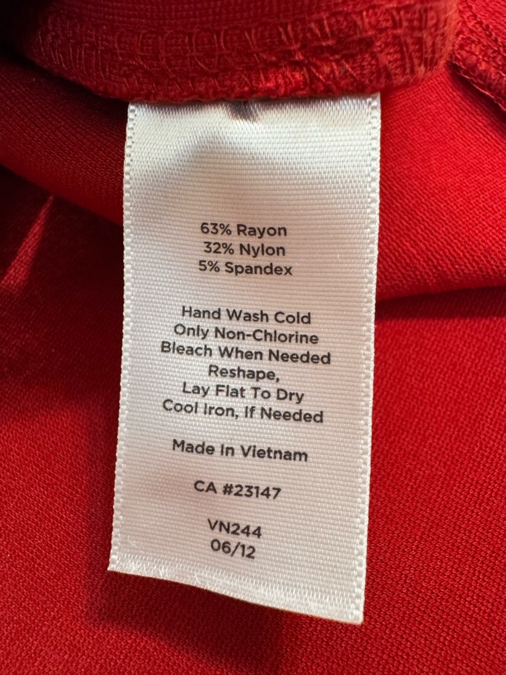 Talbots Red Button-Placket 3/4 Sleeve Top Small - Picture 7 of 8